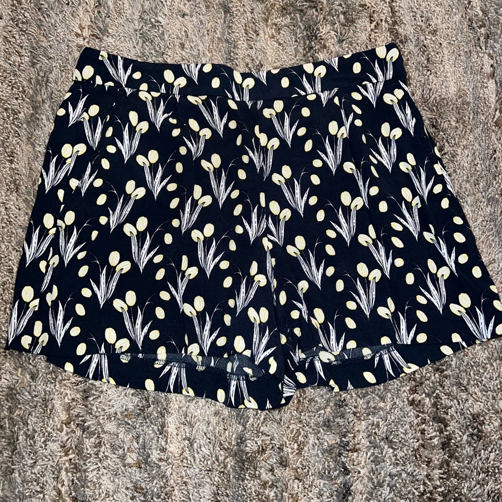 Teal Green Patterned Shorts
